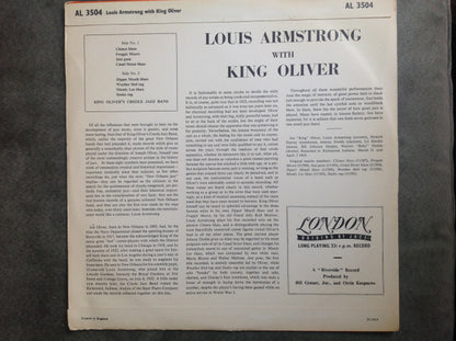 King Oliver's Creole Jazz Band : Louis Armstrong With King Oliver (10", Comp)