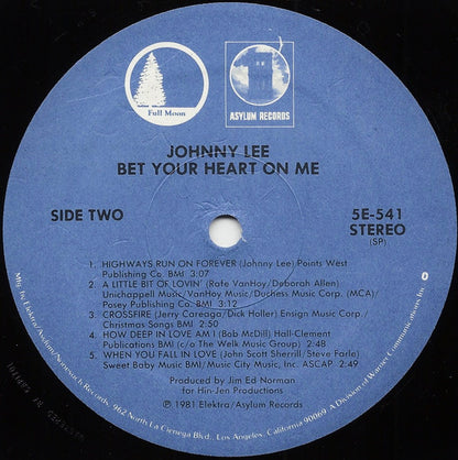 Johnny Lee (3) : Bet Your Heart On Me (LP, Album)