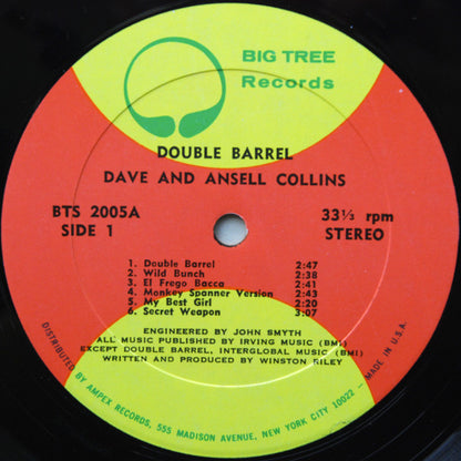 Dave & Ansel Collins : Double Barrel (LP, Album, All)