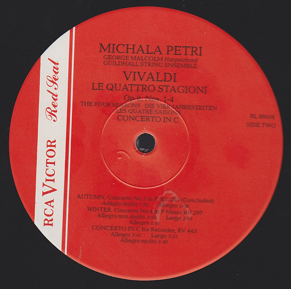 Michala Petri : Vivaldi - Le Quattro Stagioni Op. 8, Nos 1-4 (LP, Album, RE)