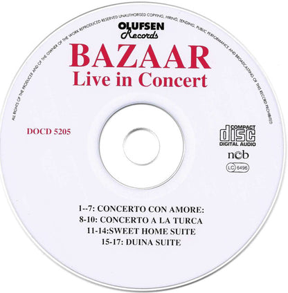 Bazaar (6) : Live In Concert (CD, Album, RE)