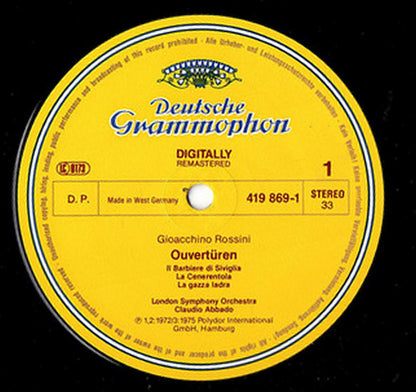 Gioacchino Rossini, London Symphony Orchestra, Claudio Abbado : Overtures (LP, RE, RM)