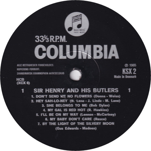 Sir Henry & His Butlers : Sir Henry & His Butlers (LP, Album, Mono)