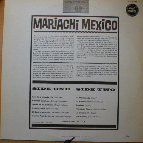 Mariachi México de Pepe Villa : Swinging South Of The Border Pops Actually Recorded In Mexico (LP, Comp, RE)