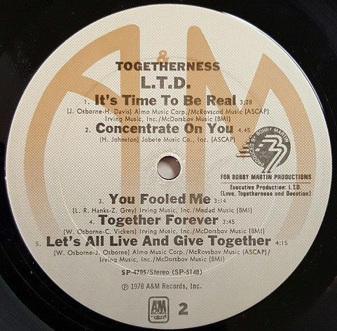 L.T.D. : Togetherness (LP, Album, San)