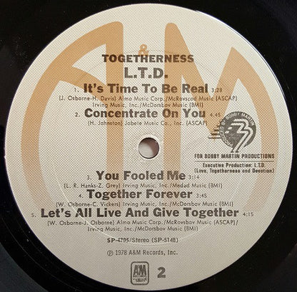 L.T.D. : Togetherness (LP, Album, San)