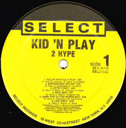 Kid 'N' Play : 2 Hype (LP, Album, Yel)