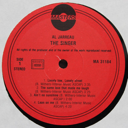 Al Jarreau : The Singer (LP, Album)