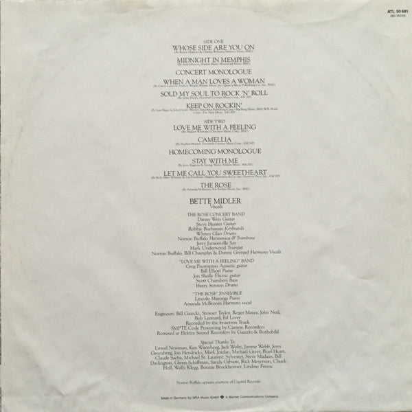 Bette Midler : The Rose - The Original Soundtrack Recording (LP, Album)