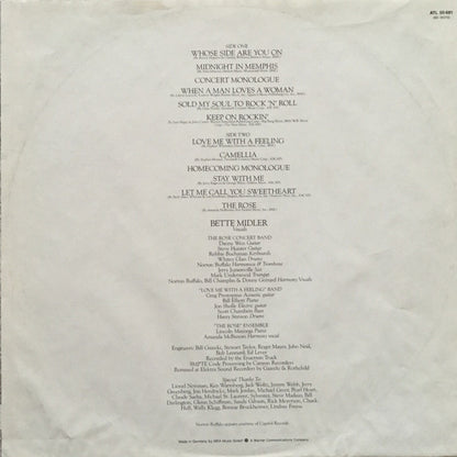 Bette Midler : The Rose - The Original Soundtrack Recording (LP, Album)