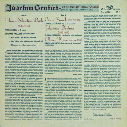 Joachim Grubich : Organ Recital (LP, Album, Mono)