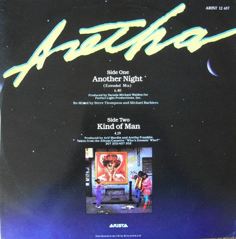 Aretha Franklin : Another Night (Extended Mix) (12", Single)