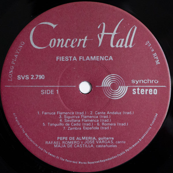 Pepe De Almeria, Rafael Romero, Jose Vargas, Maja De Castilla : Fiesta Flamenca (LP, Album)