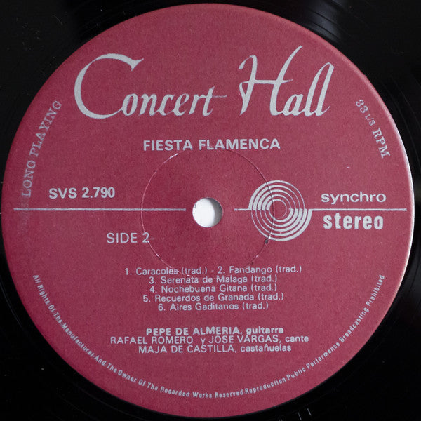 Pepe De Almeria, Rafael Romero, Jose Vargas, Maja De Castilla : Fiesta Flamenca (LP, Album)