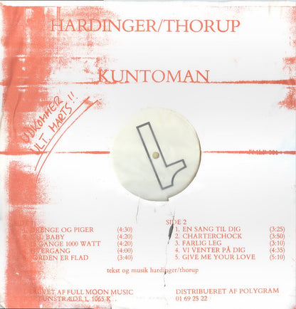 Hardinger/Thorup : Kuntoman (LP, Album, Promo, W/Lbl, Pre)