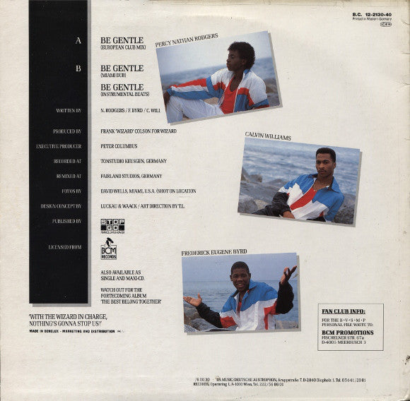 B.V.S.M.P. : Be Gentle (European Club Mix) (12")