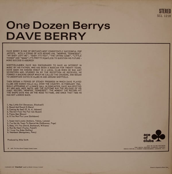 Dave Berry : One Dozen Berrys (LP, Album)