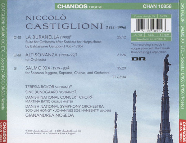 Niccolò Castiglioni – DR Koncertkoret, DR SymfoniOrkestret, Gianandrea Noseda : La Buranella, Altisonanza, Salmo XIX (CD, Album)