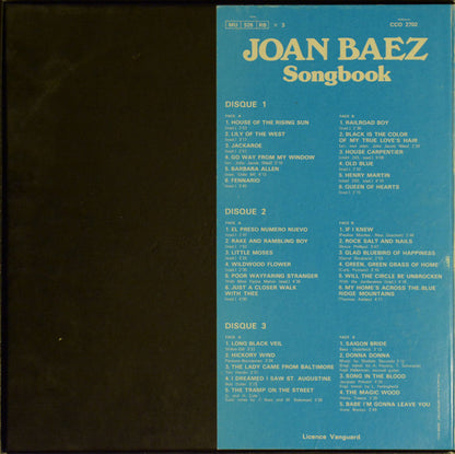 Joan Baez : Songbook  (Box, Album, Comp + 3xLP, Comp)