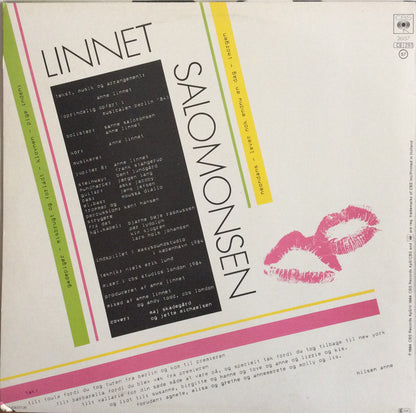 Anne Linnet • Sanne Salomonsen : Linnet • Salomonsen (LP, Album, RE, Red)