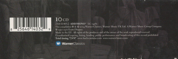 Johann Sebastian Bach, Fritz Werner, Agnes Giebel, Helmut Krebs, Heinrich-Schütz-Chor Heilbronn, Südwestdeutsches Kammerorchester, Ingeborg Reichelt • Friederike Sailer • Barry McDaniel : The Passions / Christmas Oratorio / B Minor Mass / Motets (10xCD, RM + Box, Comp)