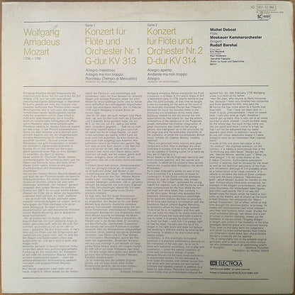 Wolfgang Amadeus Mozart, Michel Debost, Moscow Chamber Orchestra, Rudolf Barshai : Flötenkonzerte Nr.1 & Nr.2 (LP, Album)