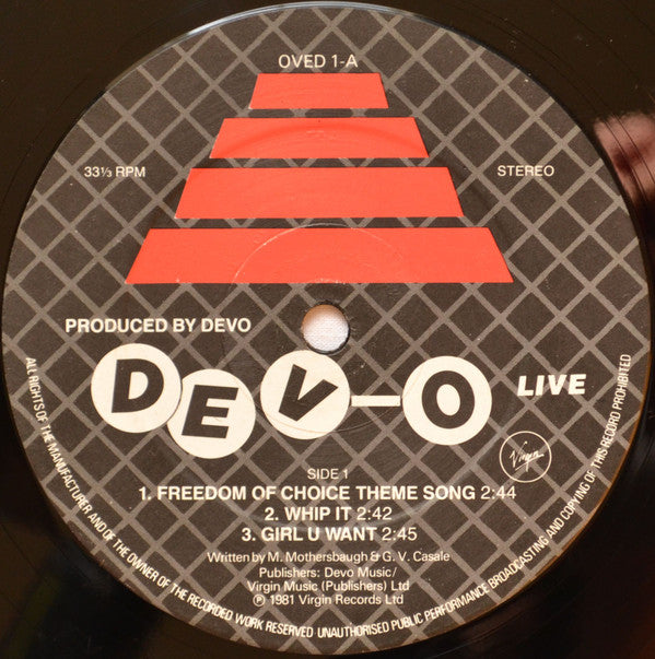 Devo : Dev-O Live (12", EP)