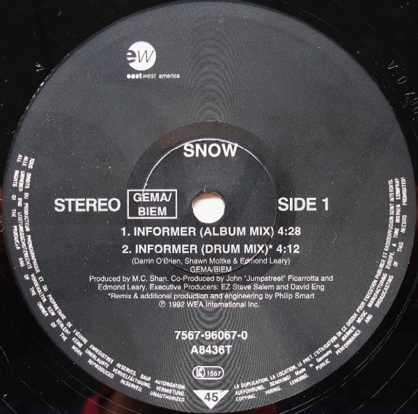 Snow (2) : Informer (12")