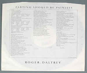Roger Daltrey : Parting Should Be Painless (LP, Album)