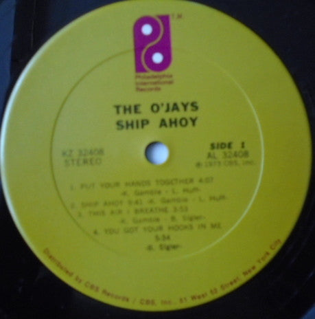 The O'Jays : Ship Ahoy (LP, Album, RE, Gat)