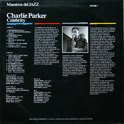 Charlie Parker : Celebrity - The Verve Years (1948-1950) (LP, Comp)