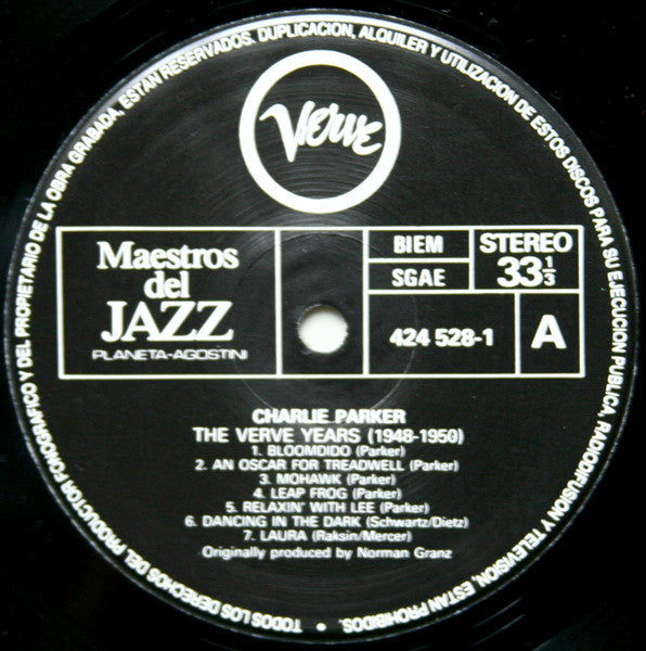 Charlie Parker : Celebrity - The Verve Years (1948-1950) (LP, Comp)