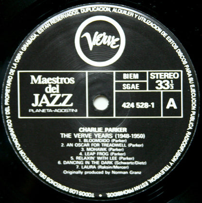 Charlie Parker : Celebrity - The Verve Years (1948-1950) (LP, Comp)