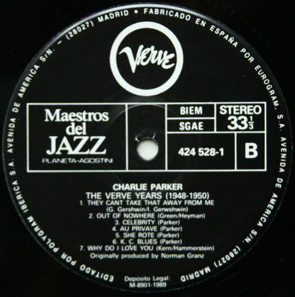 Charlie Parker : Celebrity - The Verve Years (1948-1950) (LP, Comp)
