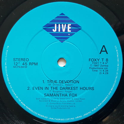 Samantha Fox : True Devotion (12", Single)