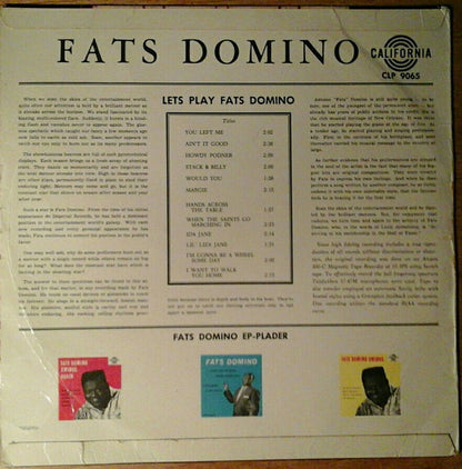 Fats Domino : Lets Play Fats Domino (LP, Album, Mono)