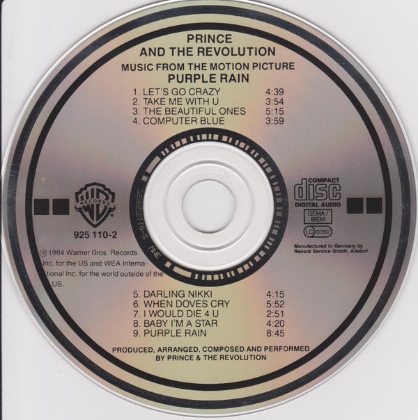 Prince And The Revolution : Purple Rain (CD, Album, RE, RP)