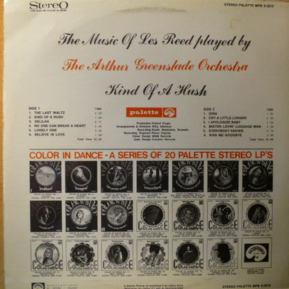 Arthur Greenslade And His Orchestra : Kind Of A Hush - The Music Of Les Reed (LP, Album)