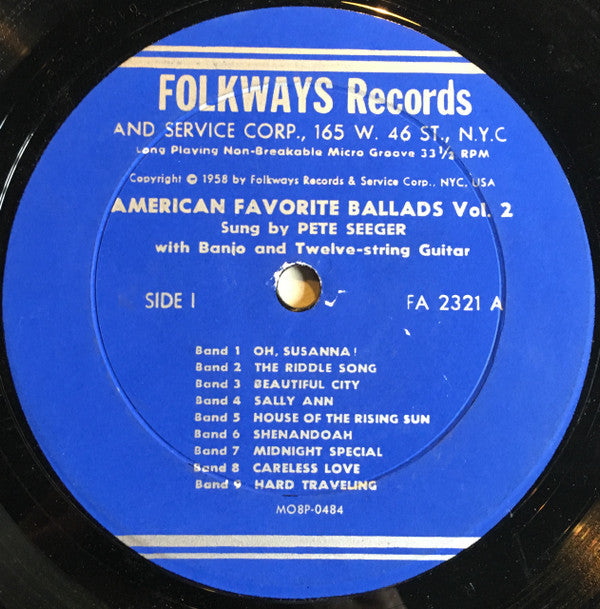 Pete Seeger : American Favorite Ballads, Volume 2 (LP, RP, Roc)