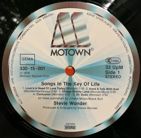 Stevie Wonder : Songs In The Key Of Life (2xLP + 7" + Album, RE)