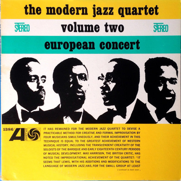 The Modern Jazz Quartet : European Concert: Volume Two (LP, Album, RE)