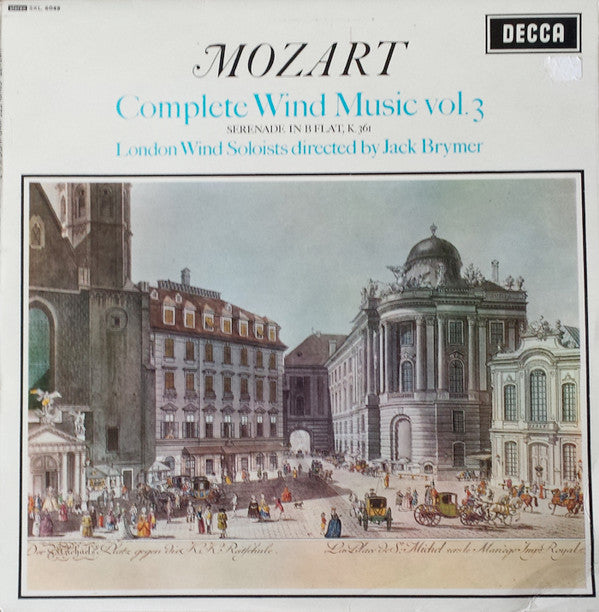 Wolfgang Amadeus Mozart, London Wind Soloists Directed By Jack Brymer : Complete Wind Music Vol.3 (LP, Album, RP)