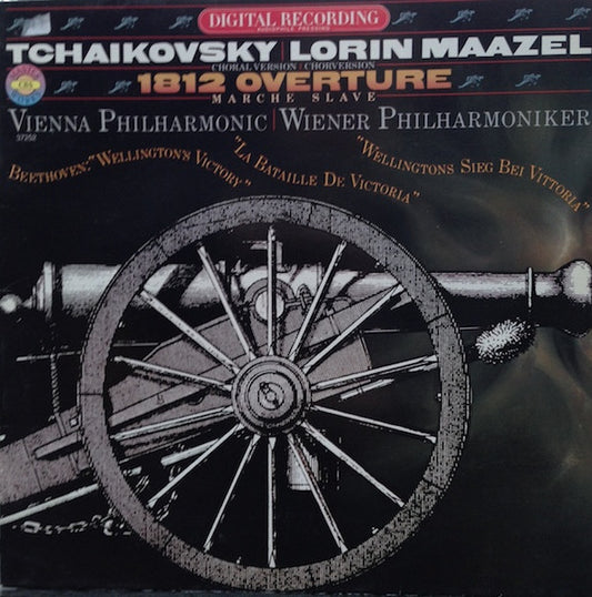 Pyotr Ilyich Tchaikovsky, Lorin Maazel, Wiener Philharmoniker, Ludwig Van Beethoven : 1812 Overture; Marche Slave, Wellington's Victory (LP, Album)