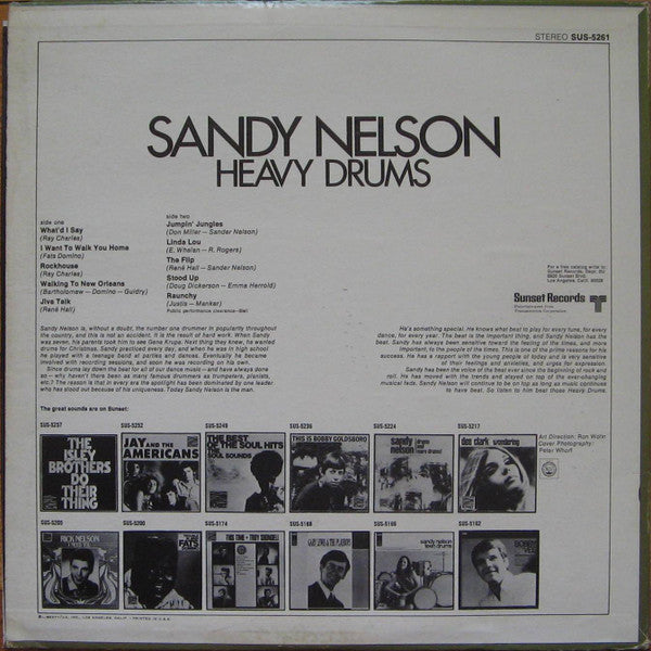 Sandy Nelson : Heavy Drums (LP, Comp)