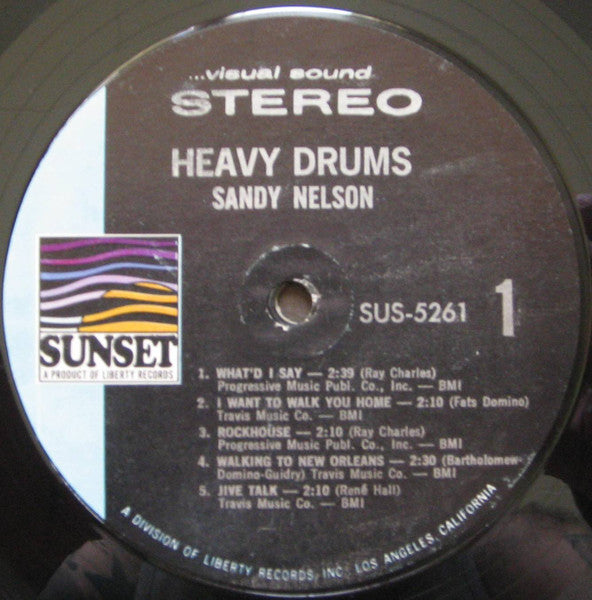 Sandy Nelson : Heavy Drums (LP, Comp)