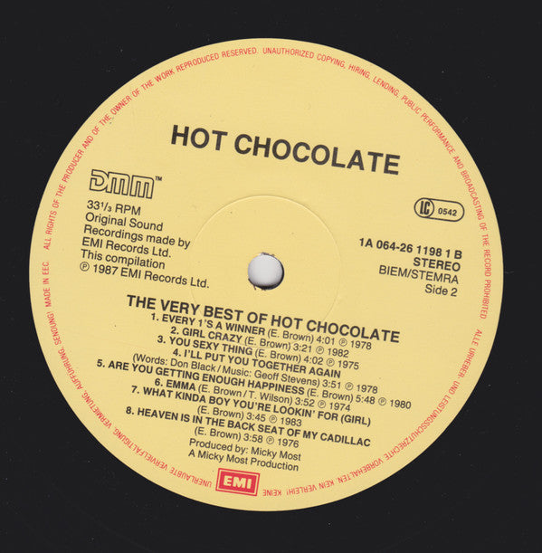 Hot Chocolate : The Very Best Of Hot Chocolate (LP, Comp, DMM)