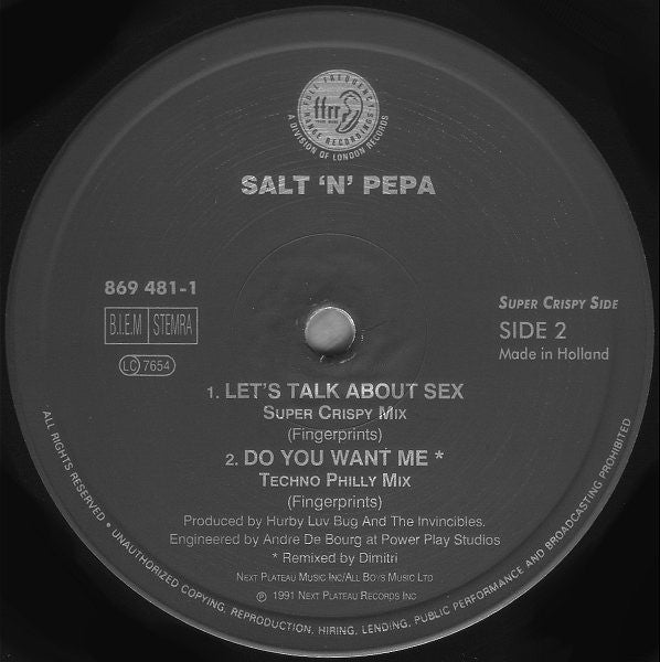 Salt 'N' Pepa : Let's Talk About Sex! (12")