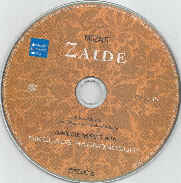 Wolfgang Amadeus Mozart, Concentus Musicus Wien, Nikolaus Harnoncourt, Tobias Moretti, Diana Damrau, Michael Schade : Zaide (KV 336b/344) (2xCD)