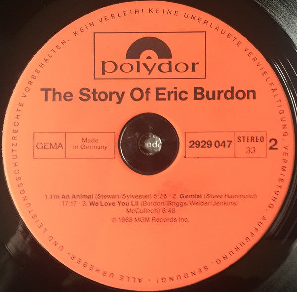 Eric Burdon : The Story Of Eric Burdon (2xLP, Comp)