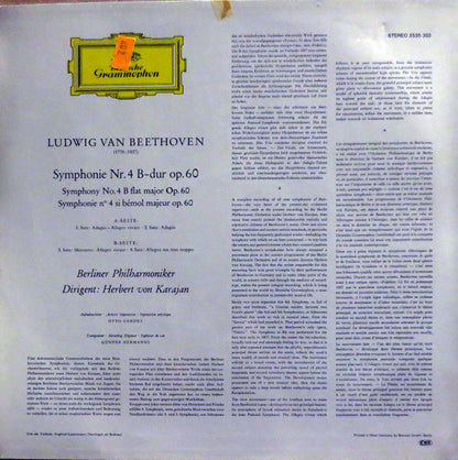 Ludwig Van Beethoven - Berliner Philharmoniker · Herbert von Karajan : Symphonie Nr. 4 (LP, Album)